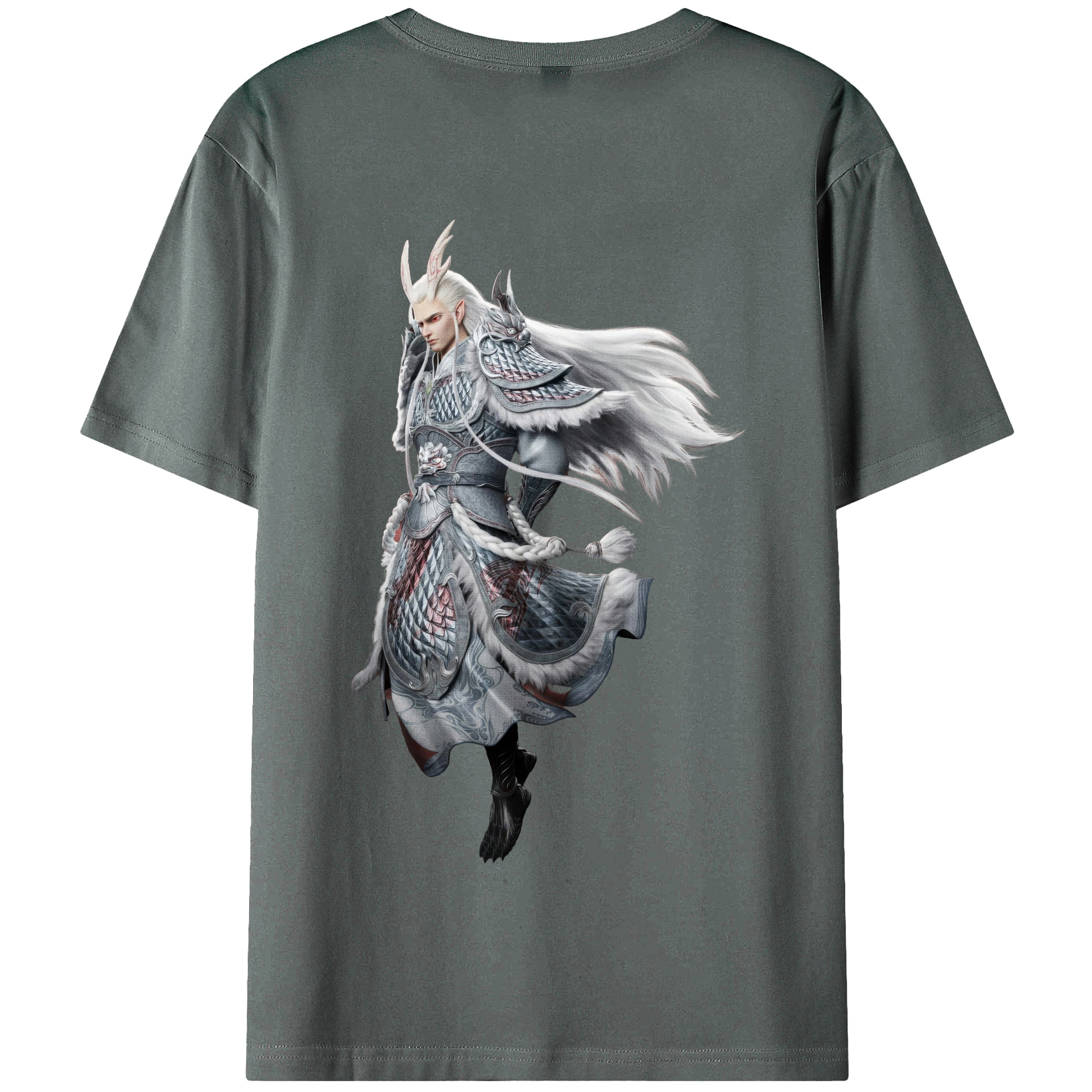 （画像用） Ne Zha 2 ナタ 魔童の大暴れ 綿100％半袖Tシャツ（背面プリント）